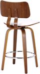 Inspire™ Zuni Walnut/White 26" Swivel Counter Stool -1