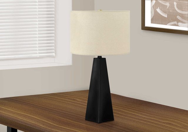 Monarch Specialties Inc. 27"H Black Resin Table Lamp-4