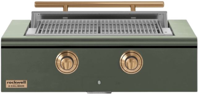 Caliber™ Rockwell 2-Burner Olive Built-In Liquid Propane Grill with Gold Hardware-0