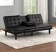 Furniture of America® Eidsberg Black Futon Sleeper Sofa-1