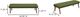 Moe's Home Collection Arlo Dark Green Bench-2