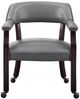 Steve Silver Co. Tournament 6-Piece Gray/Medium Cherry Dining Game Table Set-4
