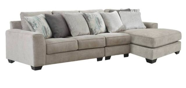 Benchcraft® Ardsley 2-Piece Pewter Sectional with Ottoman-1