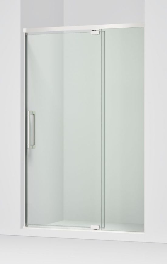 KOHLER Statement™ Bright Polished Silver 76" x 48" - 54" Pivot Shower Door-0