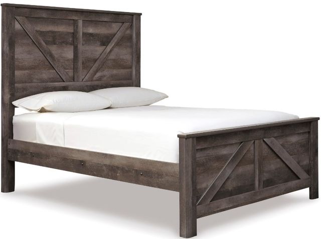 Signature Design by Ashley® Wynnlow 5-Piece Gray King Crossbuck Panel Bed Set-1