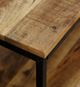 StyleCraft Chattercut Medium Natural Rectangle Coffee Table with Black Frame-1