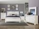 Homelegance® Allura White Queen Upholstered Panel Bed with LED Lighting-1