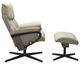 Stressless® by Ekornes® Customizable Ruby Small Manual Recliner and Ottoman with Cross Base-1