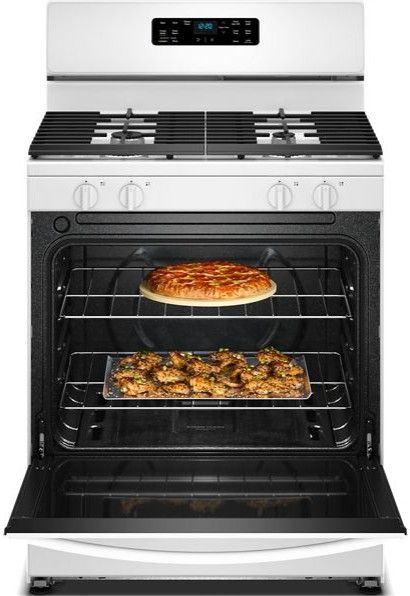 Whirlpool® 30” White Freestanding Gas Range with Crispy Mode and Dishwasher Safe Grates-1