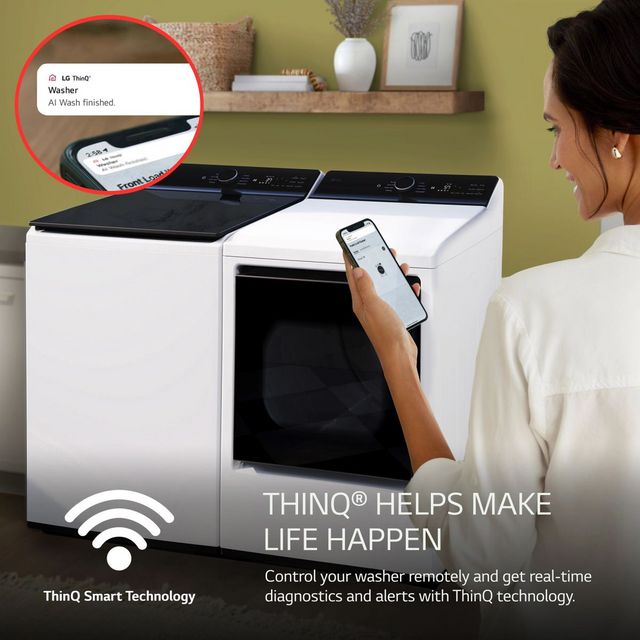 LG 5.3 Cu. Ft. Alpine White Agitator Top Load Washer with EasyUnload™ & AI Sensing-7