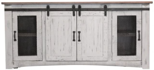 International Furniture Direct Pueblo White 70" TV Stand-0