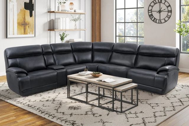 Parker House® Forum 6-Piece Blueberry Power Reclining Sectional-4