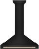 ZLINE Autograph Edition 36" Black Stainless Steel Wall Mounted Range Hood with Polished Gold Handle-0