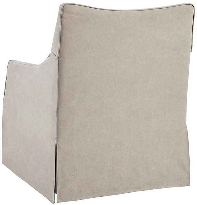 Olliix by Martha Stewart Beige London Skirted Swivel Chair-2