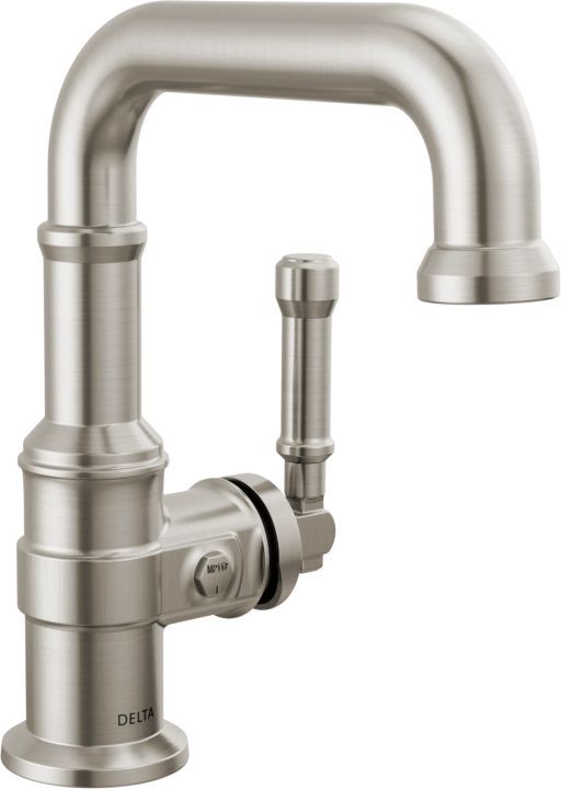 Delta Broderick® Lumicoat® Stainless 8" Single Handle Bathroom Faucet with Drain-0