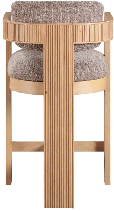 Meridian Furniture Sacha Brown/Natural Upholstered Counter Stool-3