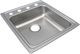 Elkay Lustertone® Classic Lustrous Satin 19-1/2" x 22" x 6-1/2" OS4-Hole Single Bowl Drop-In ADA Sink-0