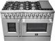 FORNO® Galiano 48" Stainless Steel Pro Style Dual Fuel Range-4