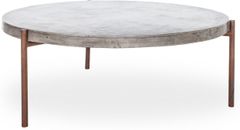 Moe's Home Collection Mendez Dark Grey Concrete Outdoor Coffee Table with Metal Legs