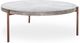 Moe's Home Collection Mendez Dark Grey Concrete Outdoor Coffee Table with Brown Metal Legs-0