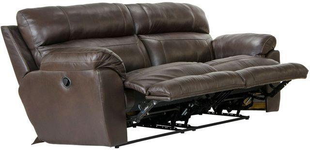 Catnapper® Costa Chocolate Leather Lay Flat Reclining Sofa-2