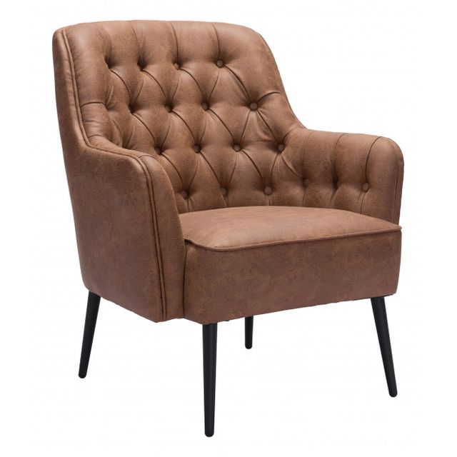Zuo® Modern Tasmania Vintage Brown Accent Chair-0