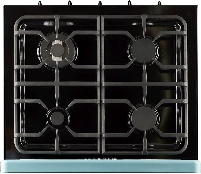 Unique® Appliances Classic Retro 30" Ocean Mist Turquoise Freestanding Gas Range with Convection Oven-3