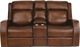 Flexsteel® Mustang Brown Power Reclining Loveseat with Console and Power Headrests-1