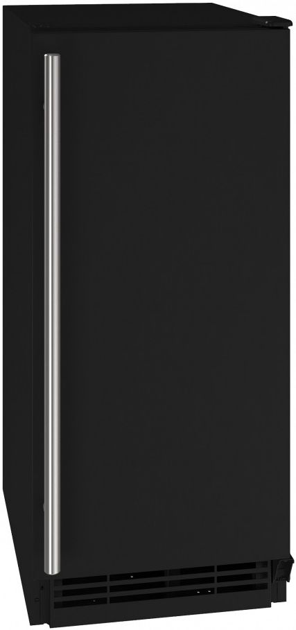 U-Line® 1 Class 15" 25 lb. Black Solid Ice Maker-0