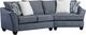 Peak Living 2-Piece Navy Cuddler Sofa-0