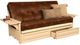 Kodiak Furniture Phoenix Oregon Trail Saddle/Antique White Full Storage Futon with Mattress-0