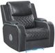 Steve Silver Co. Luna Charcoal Leather Power Reclining Set-5