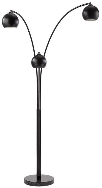 Renwil® Folia Matte Black Floor Lamp-1