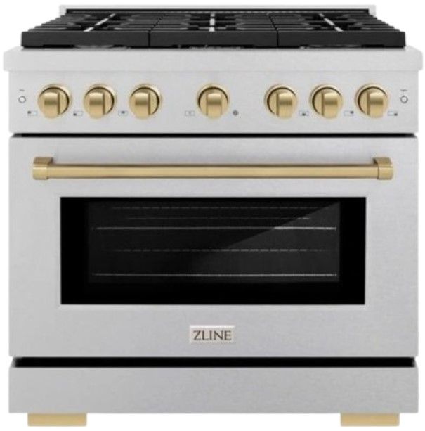 ZLINE Autograph Edition 36" Satin Stainless Steel Pro Style Gas Range-0