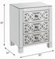 ACME Furniture Noralie Mirrored Side Table with Faux Diamond Accents-1