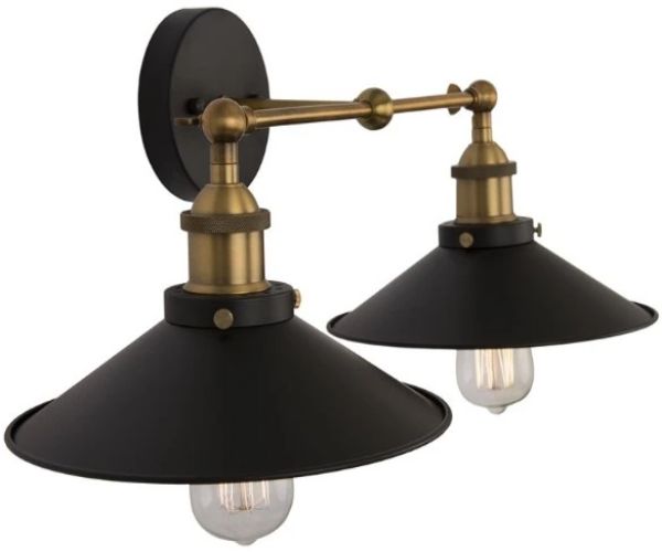 YHD Dark Gray 2-Light Wall Sconce-0