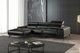 Furniture of America® Vadso Black Sectional with Left Chaise-0