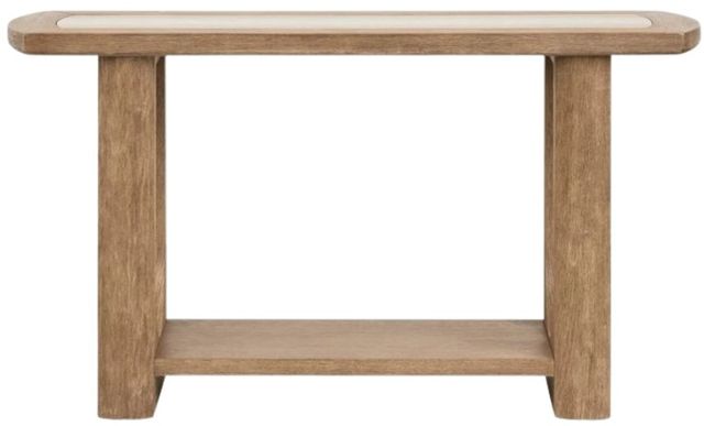 Magnussen Home® Bradford Granite Top Sofa Table with Riverbed Beige Base-1