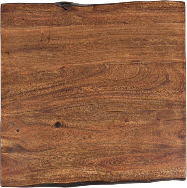 Jofran Inc. Nature's Edge Chestnut End Table with Black Base-2