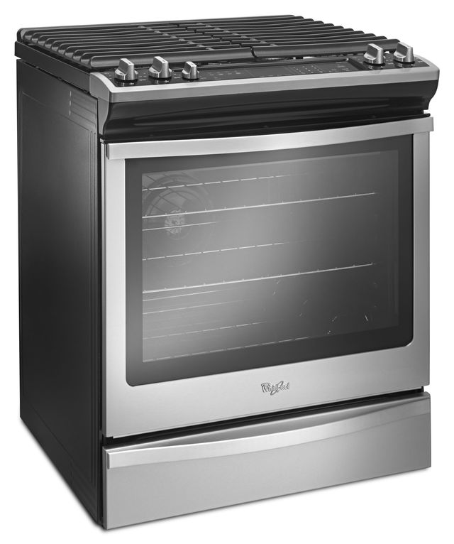 Whirlpool® 30" Stainless Steel Slide In Gas Range-2