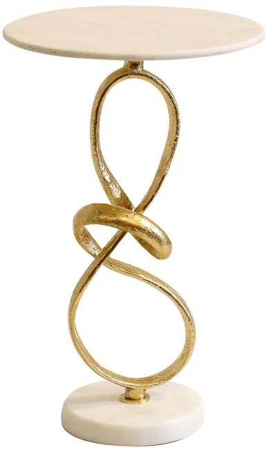 Stylecraft Marble and Gold Side Table-0