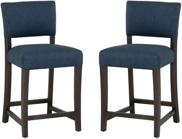 Linon Kimmy 2-Piece Cobalt Counter Stool-0