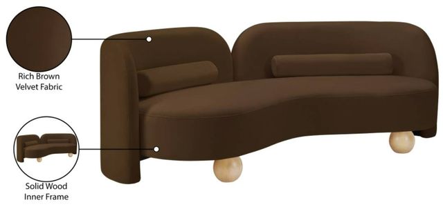 Meridian Furniture Daphne Brown Velvet Sofa-3