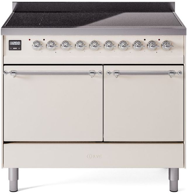 Ilve Nostalgie II 40" Antique White Freestanding Induction Range