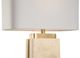 Chelsea House Travertine Natural/Brass Table Lamp-1
