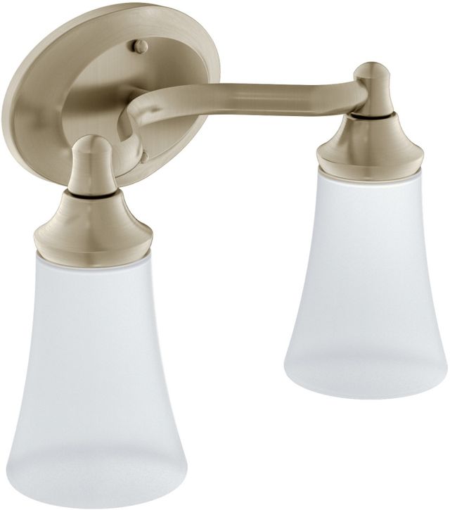 Moen® Eva™ Brushed Nickel Two Globe Bath Light-0