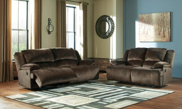 Signature Design by Ashley® Clonmel 2-Piece Chocolate Living Room Set with Reclining Sofa-3