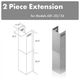 ZLINE 36" Stainless Steel Chimney Extension-3