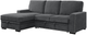 Homelegance® Morelia 2-Piece Dark Gray Left-Arm Facing Pull-out Sleeper Sectional and Chaise-2