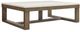 Steve Silver Co. Calla 3-Piece Driftwood/White Marble Occasional Table Set-2